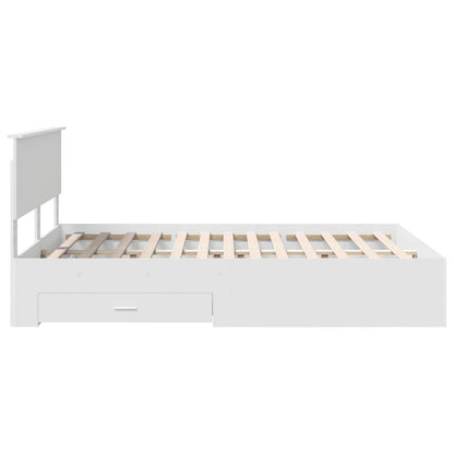 vidaXL Bed Frame with Drawer White 140 x 200 cm Engineered Wood