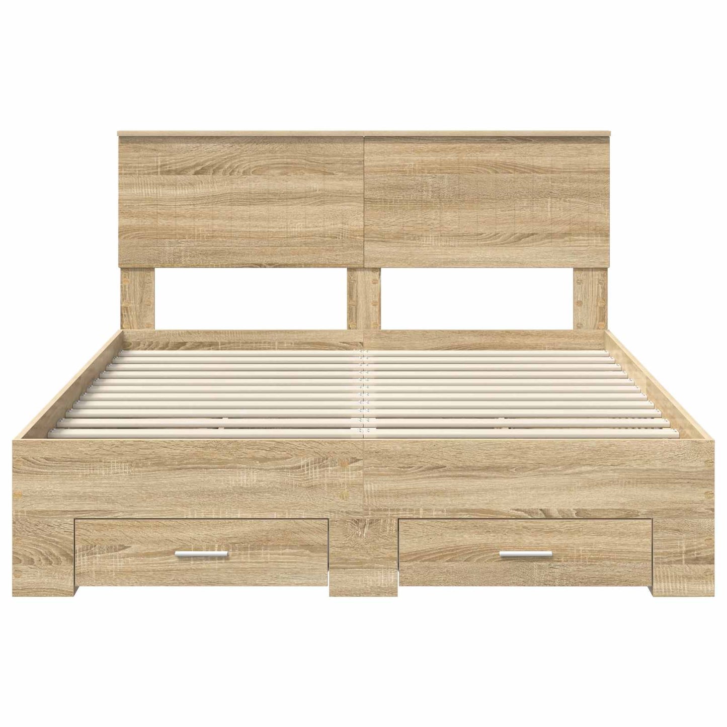 vidaXL Bed Frame with Drawer Sonoma Oak 140 x 200 cm Engineered Wood