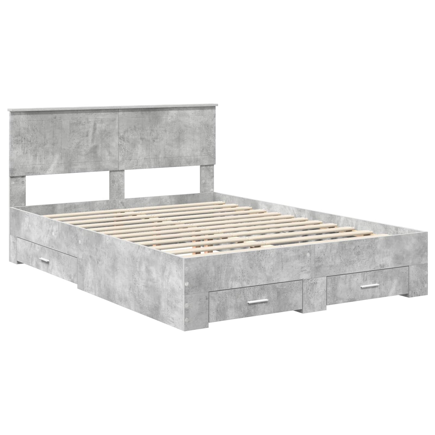 vidaXL Bed Frame with Drawer with Headboard Manual Engineered Wood