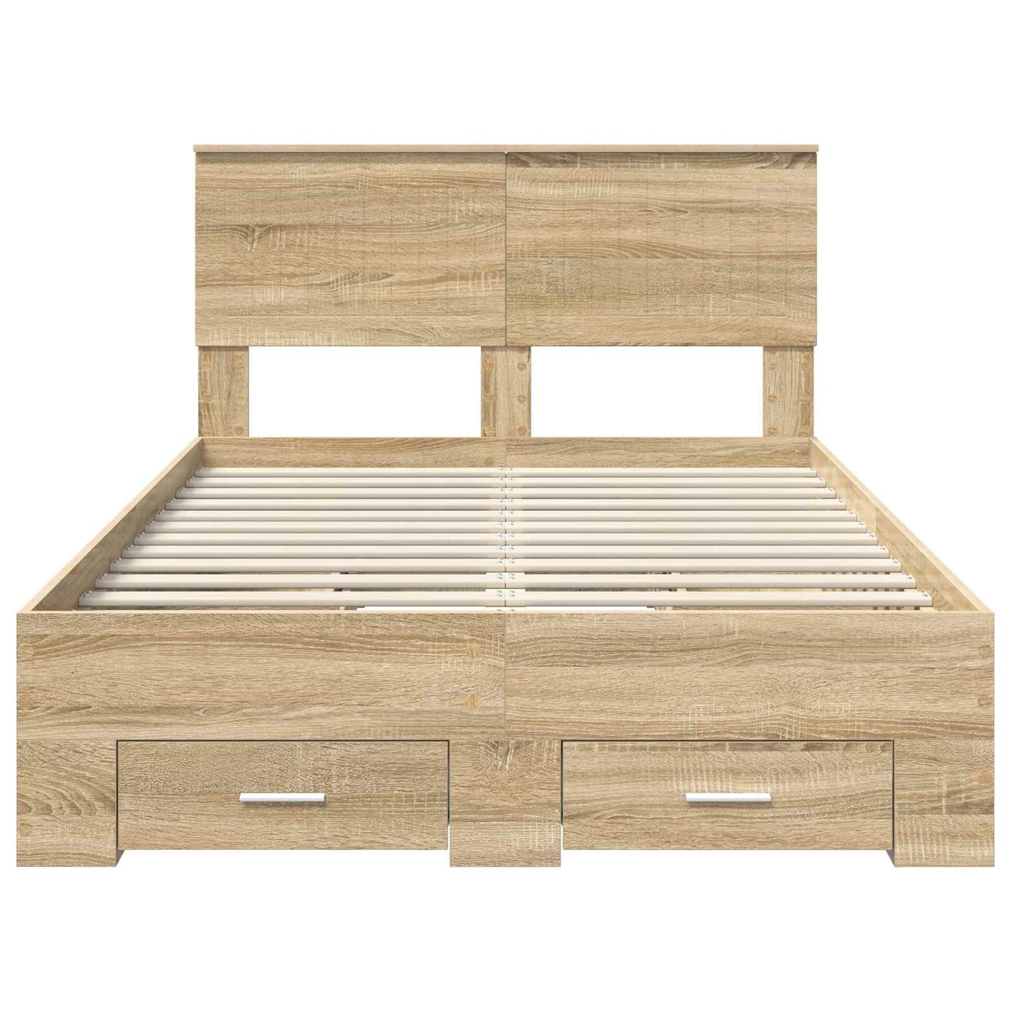vidaXL Bed Frame with Drawer Sonoma Oak 120 x 200 cm Engineered Wood