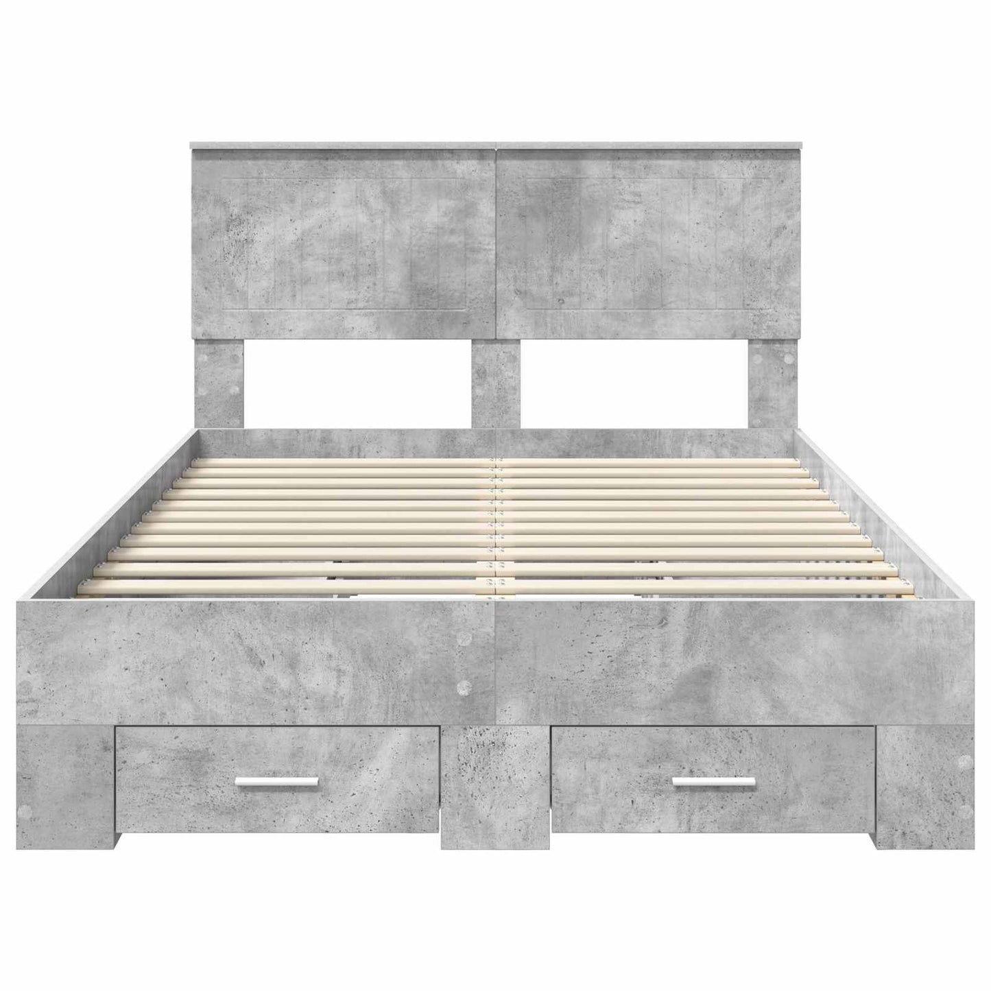 vidaXL Bed Frame Concrete Grey 120 x 190 cm Engineered Wood