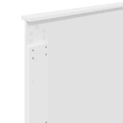 vidaXL Bed Frame with Headboard White 100 x 200 cm Engineered Wood