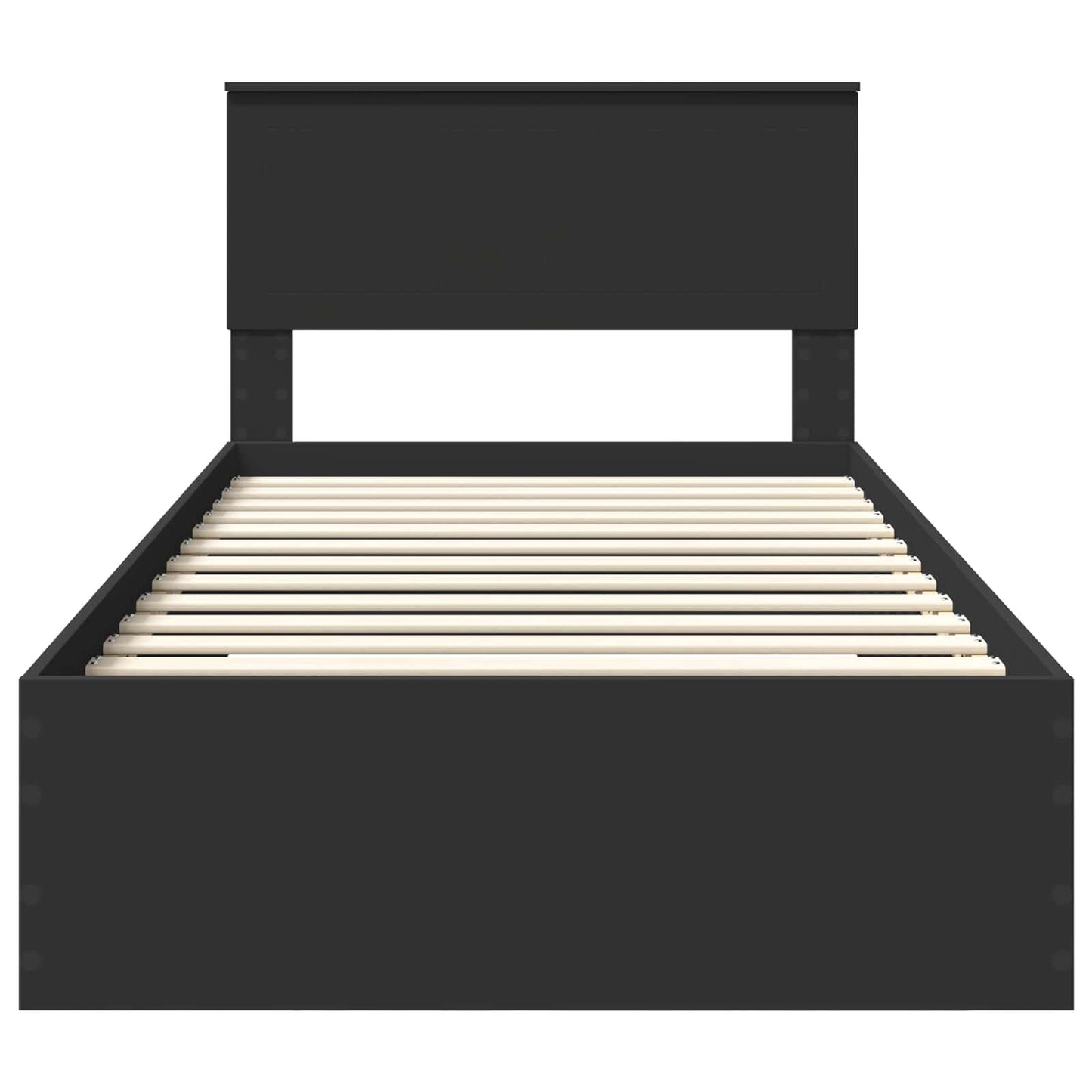 vidaXL Bed Frame Black and Silver 100 x 200 cm Engineered Wood