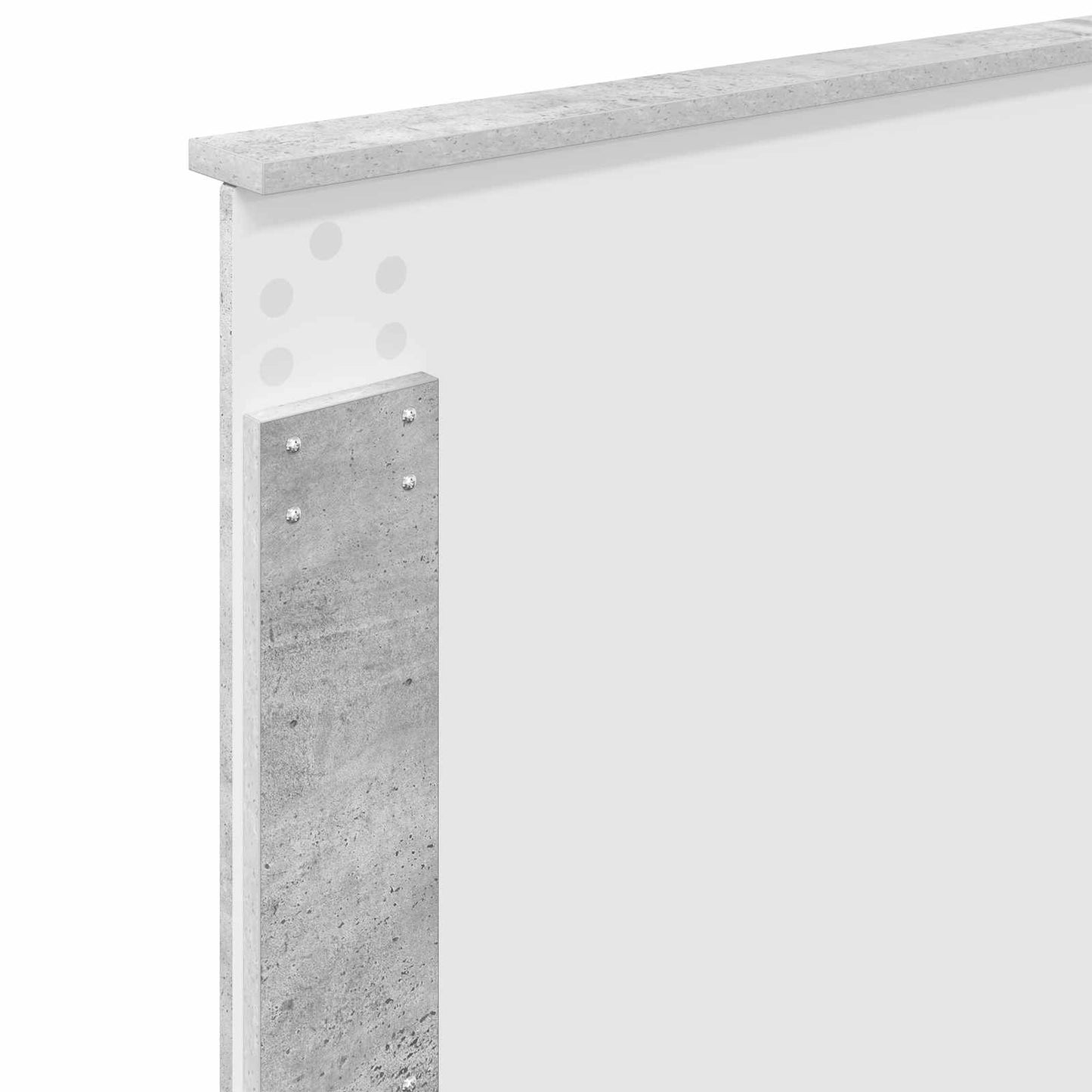vidaXL Bed Frame Concrete Grey 100 x 200 cm Engineered Wood