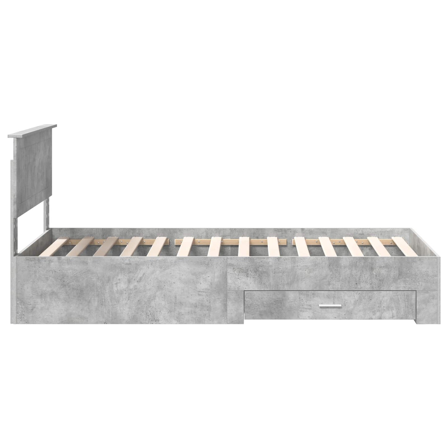 vidaXL Bed Frame Concrete Grey 100 x 200 cm Engineered Wood