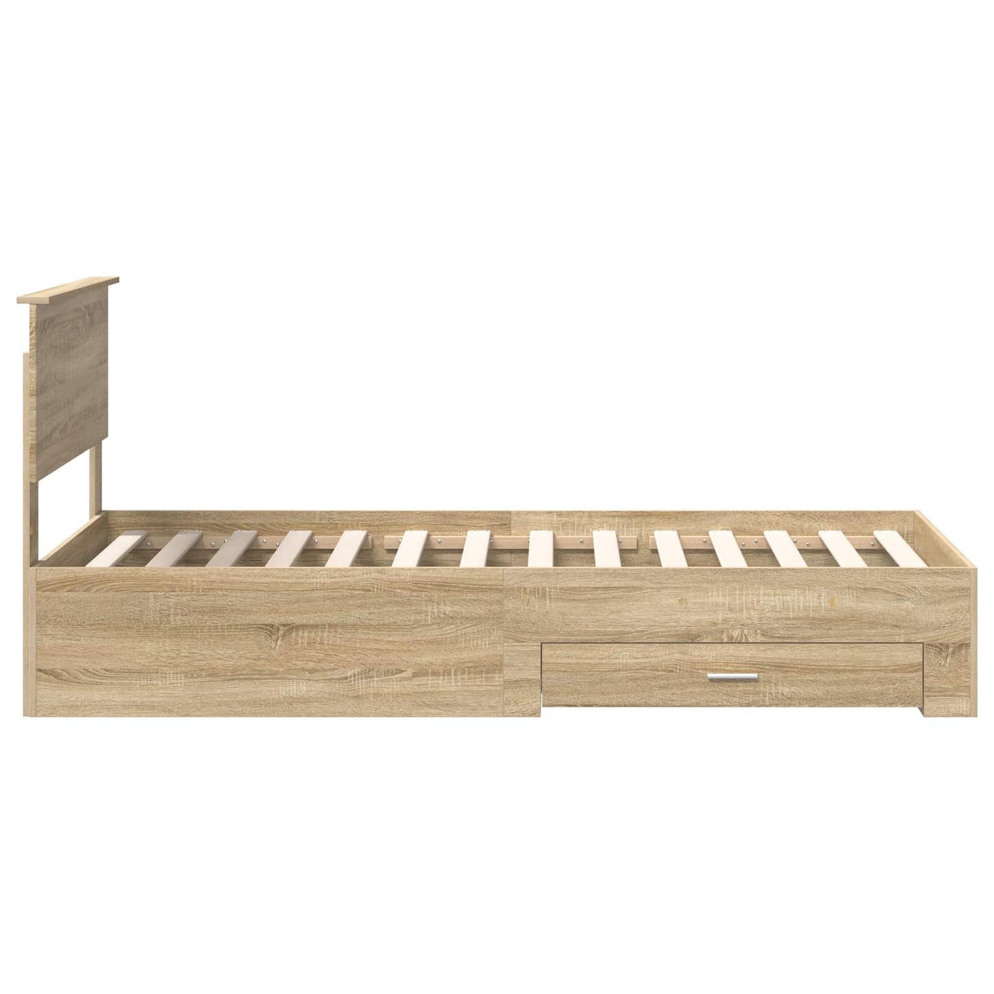 vidaXL Bed Frame with Drawer Sonoma Oak 90 x 200 cm Engineered Wood