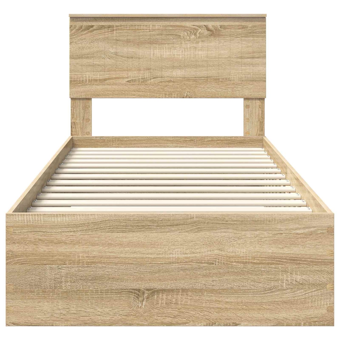vidaXL Bed Frame with Drawer Sonoma Oak 90 x 190 cm Engineered Wood