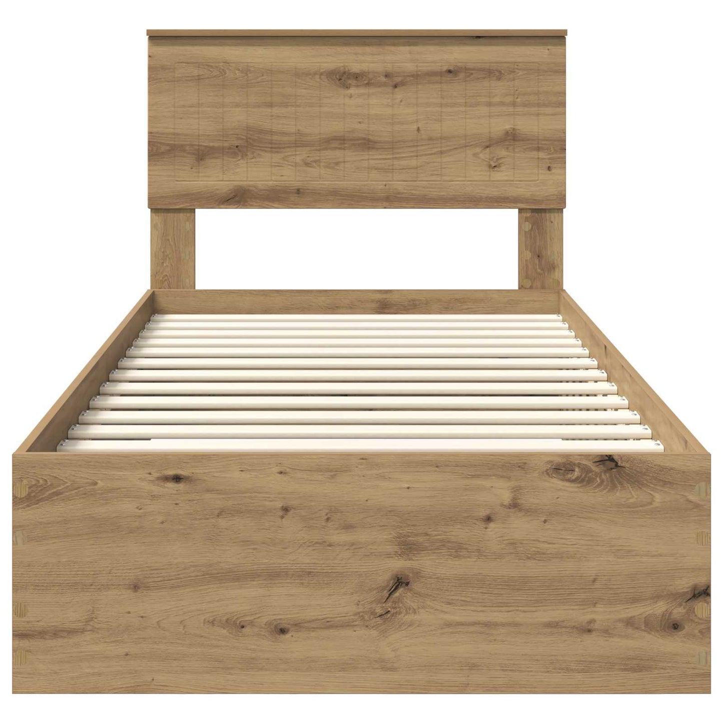 vidaXL Bed Frame with Drawer Artisan Oak 90 x 190 cm Engineered Wood