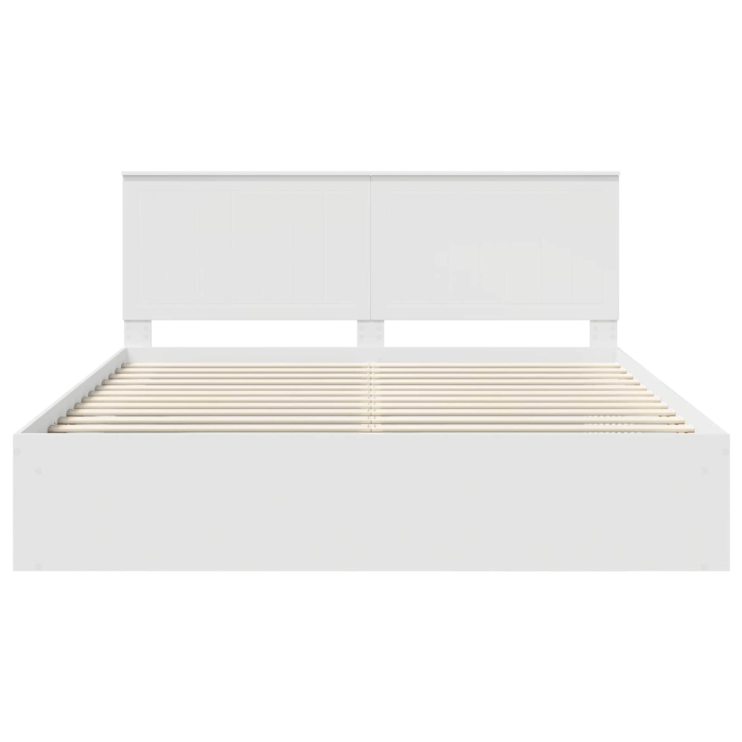 vidaXL Bed Frame with Headboard White 180 x 200 cm Solid Pine Wood
