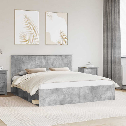vidaXL Bed Frame with Headboard Concerte 180 x 200 cm Solid Pine Wood