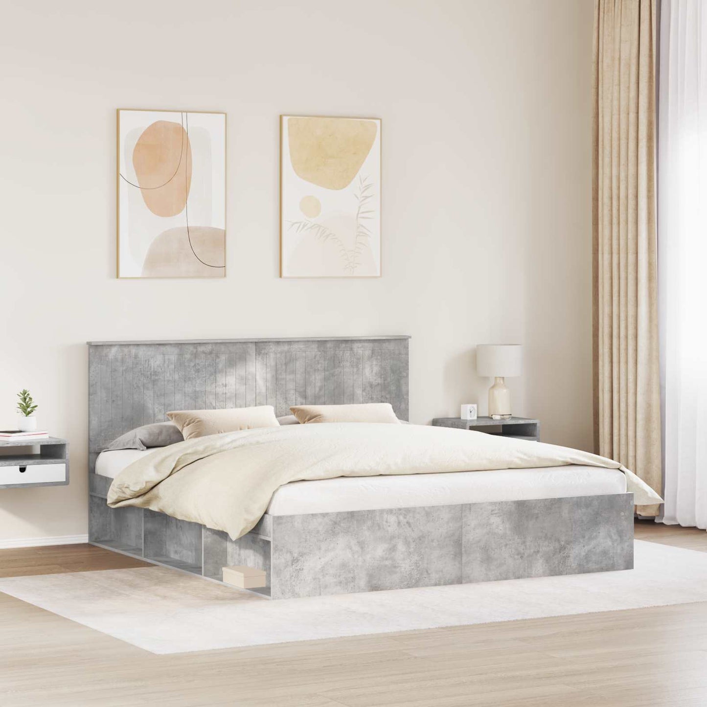 vidaXL Bed Frame with Headboard Concerte 180 x 200 cm Solid Pine Wood