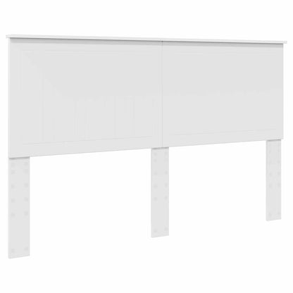 vidaXL Bed Frame with Headboard White 160 x 200 cm Solid Pine Wood