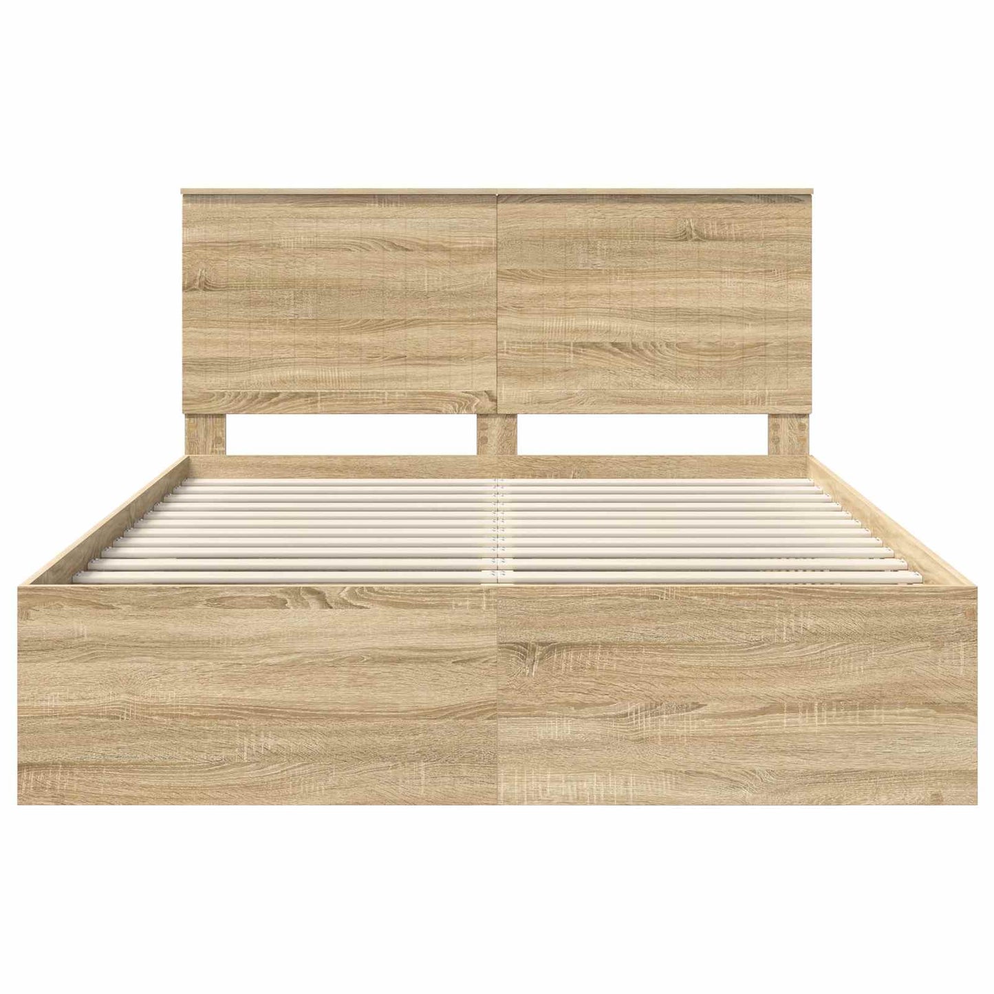 vidaXL Bed Frame Sonoma Oak 150 x 200 cm Solid Pine Wood