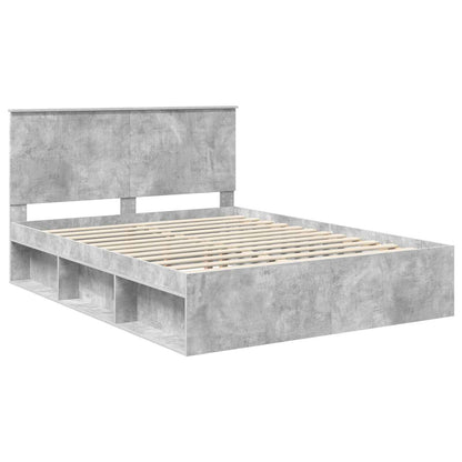 vidaXL Bed Frame Concerte Grey 150 x 200 cm Solid Pine Wood