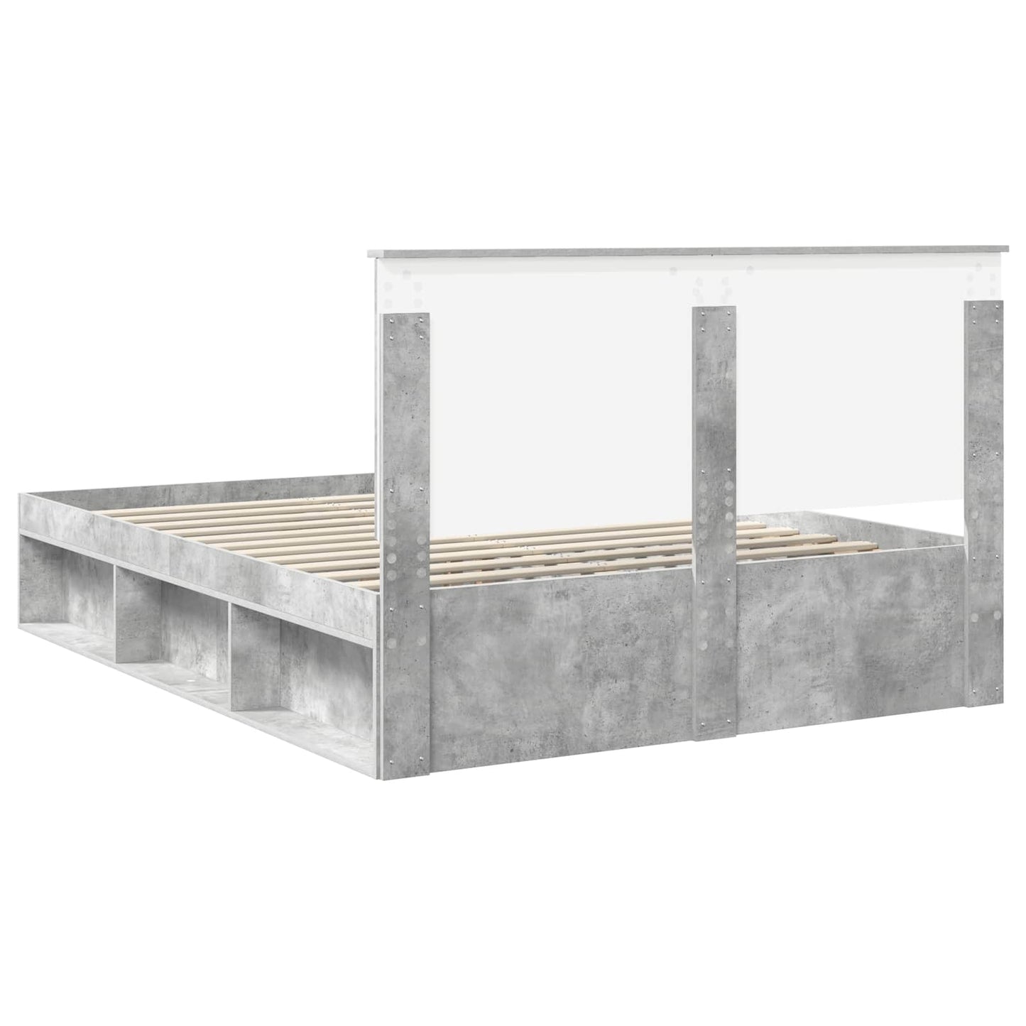 vidaXL Bed Frame Concerte Grey 150 x 200 cm Solid Pine Wood