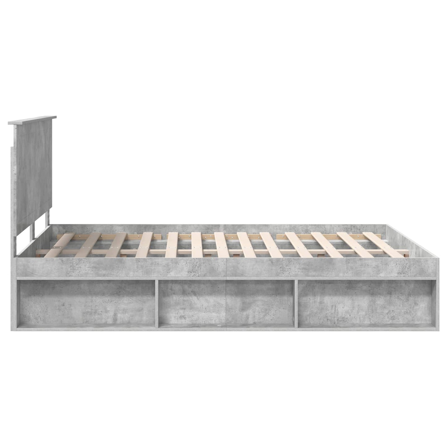 vidaXL Bed Frame Concerte Grey 150 x 200 cm Solid Pine Wood