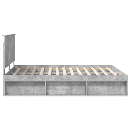 vidaXL Bed Frame Concerte Grey 150 x 200 cm Solid Pine Wood