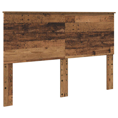 vidaXL Bed Frame with Headboard Old Wood 150 x 200 cm Solid Pine Wood