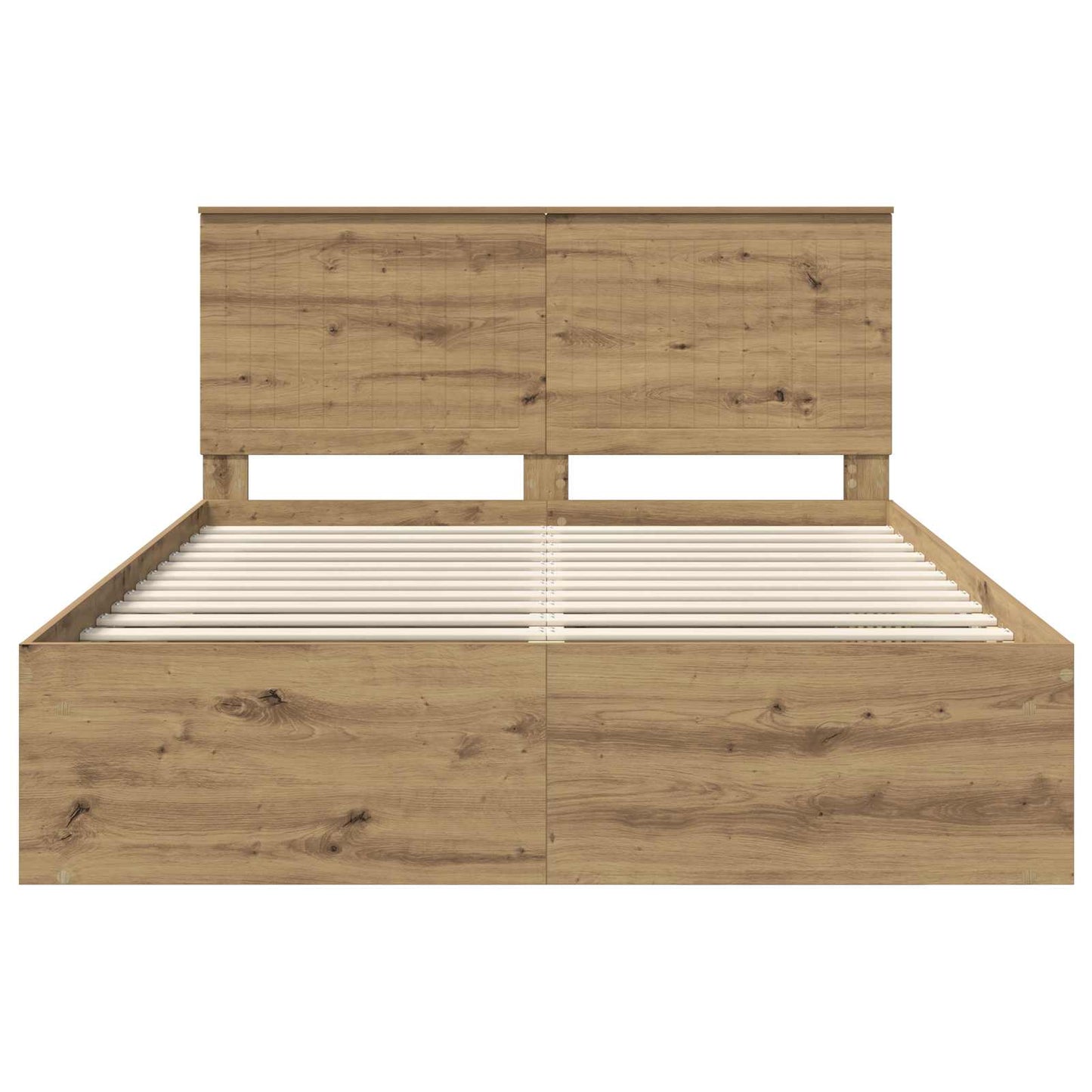 vidaXL Bed Frame Artisian Oak 150 x 200 cm Solid Pine Wood