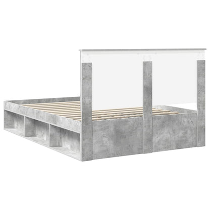 vidaXL Bed Frame with Headboard Concerte 140 x 190 cm Solid Pine Wood