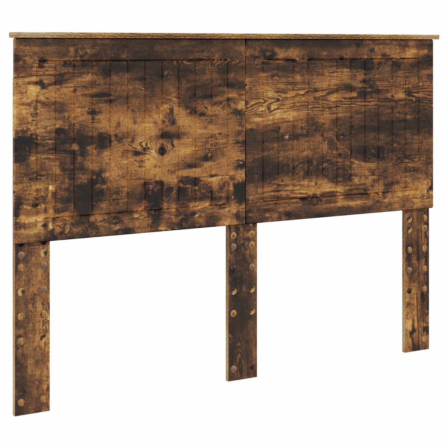 vidaXL Bed Frame Smoked Oak 140 x 190 cm Solid Pine Wood