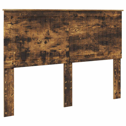 vidaXL Bed Frame Smoked Oak 140 x 190 cm Solid Pine Wood