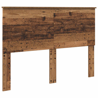 vidaXL Bed Frame with Headboard Old Wood 140 x 190 cm Solid Pine Wood