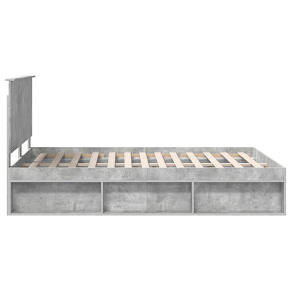 vidaXL Bed Frame Concerte Grey 135 x 190 cm Solid Pine Wood