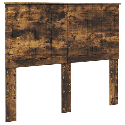 vidaXL Bed Frame Smoked Oak 135 x 190 cm Solid Pine Wood