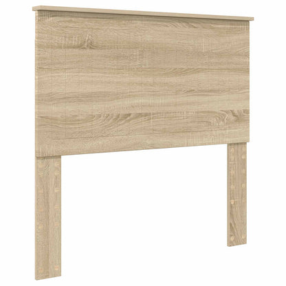 vidaXL Bed Frame with Headboard Sonoma 100 x 200 cm Solid Pine Wood
