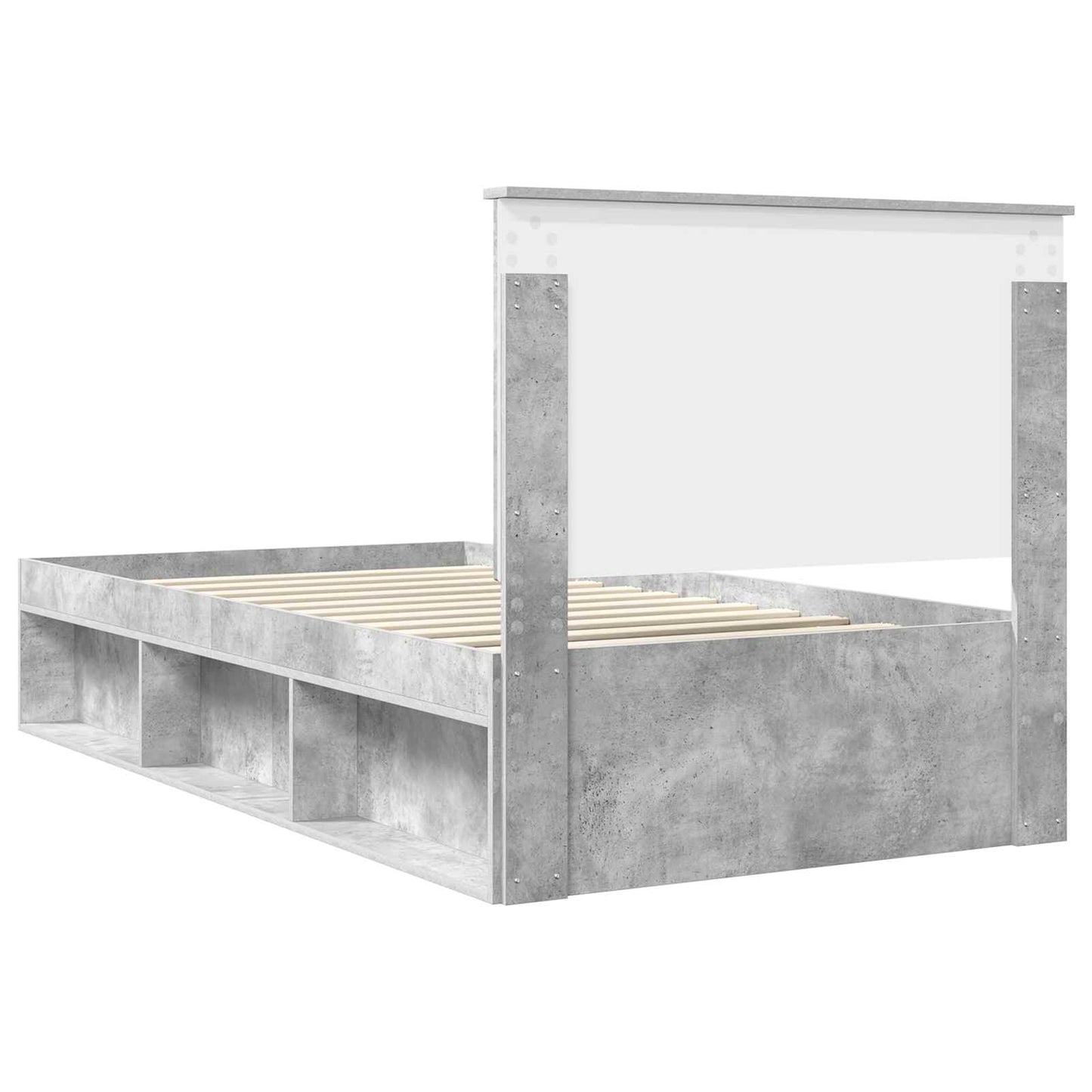 vidaXL Bed Frame Concerte Grey 100 x 200 cm Solid Pine Wood