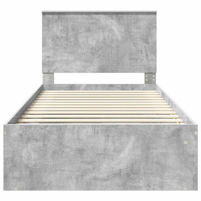 vidaXL Bed Frame Concerte Grey 100 x 200 cm Solid Pine Wood