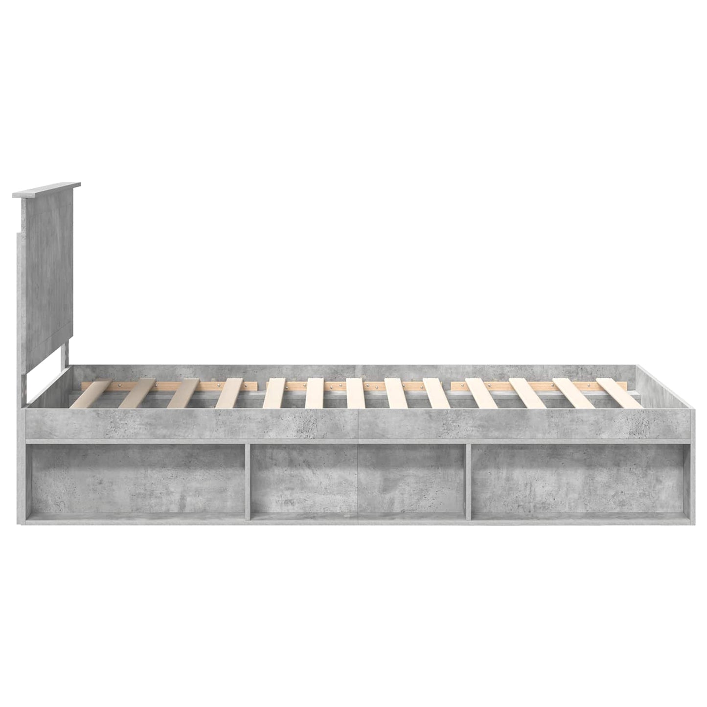 vidaXL Bed Frame Concerte Grey 100 x 200 cm Solid Pine Wood