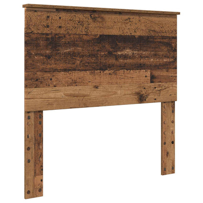 vidaXL Bed Frame with Headboard Old Wood 100 x 200 cm Solid Pine Wood