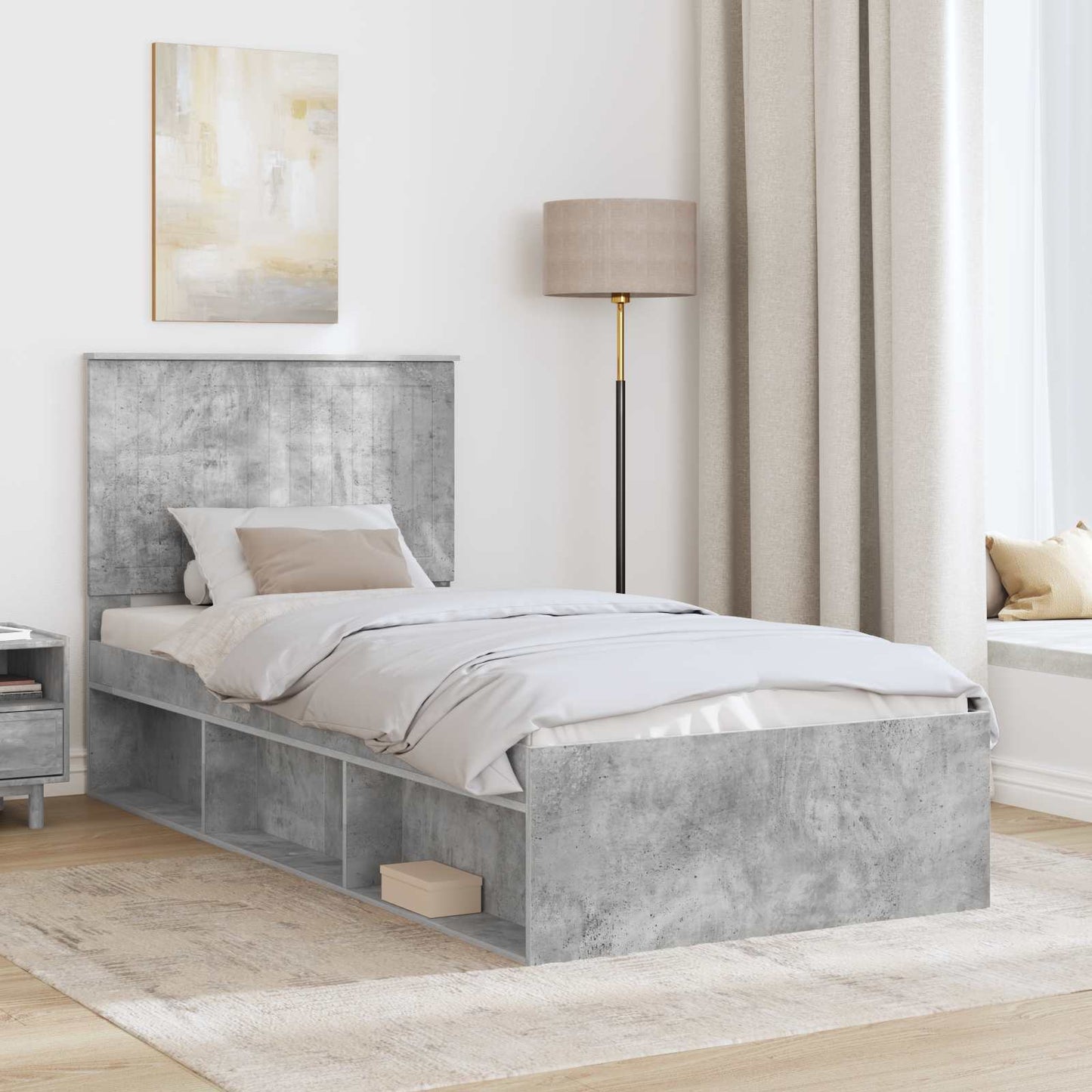 vidaXL Bed Frame with Headboard Concerte 90 x 200 cm Solid Pine Wood