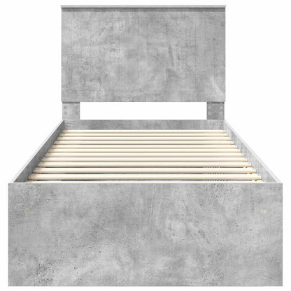 vidaXL Bed Frame Concerte Grey 90 x 190 cm Solid Pine Wood