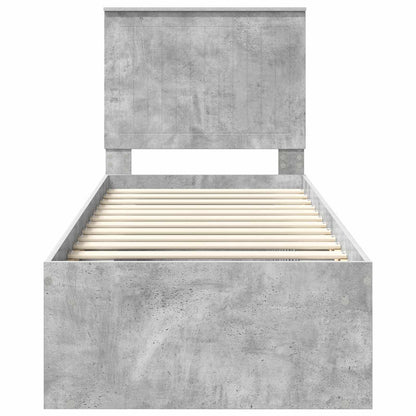vidaXL Bed Frame Concerte Grey 75 x 190 cm Solid Pine Wood