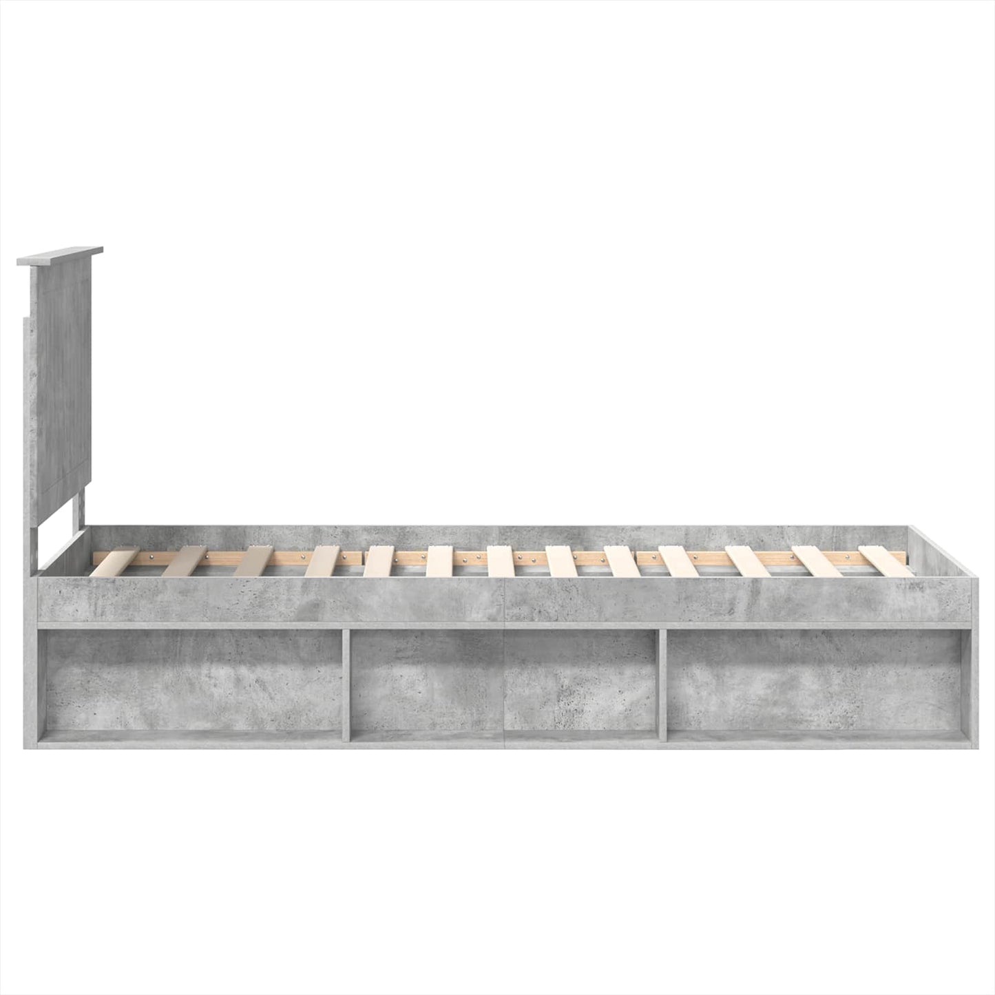 vidaXL Bed Frame Concerte Grey 75 x 190 cm Solid Pine Wood