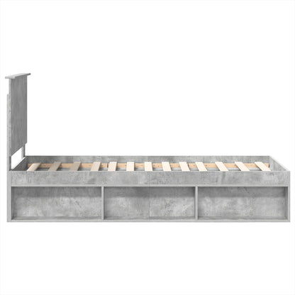 vidaXL Bed Frame Concerte Grey 75 x 190 cm Solid Pine Wood