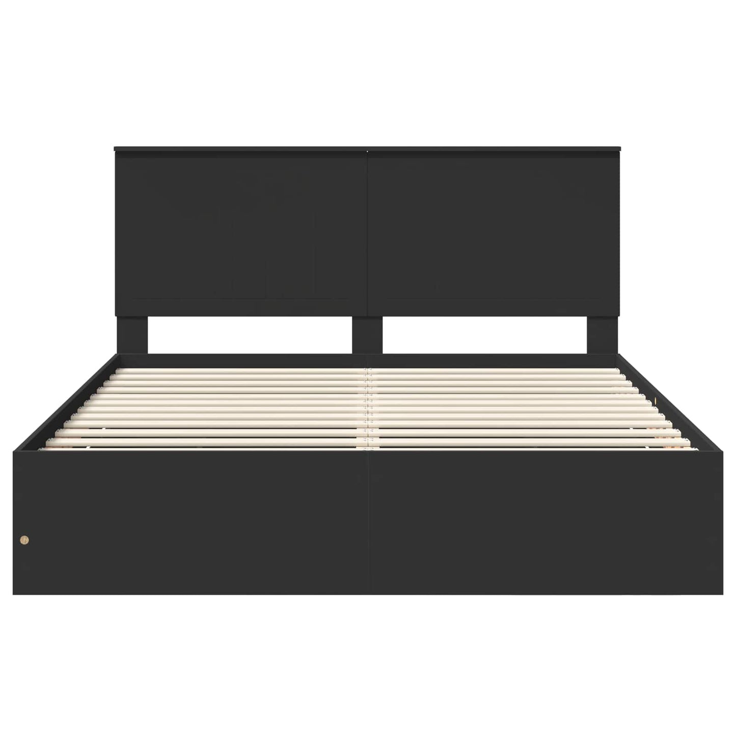 vidaXL Bed Frame with Drawer Black 160 x 200 cm Engineer Wood