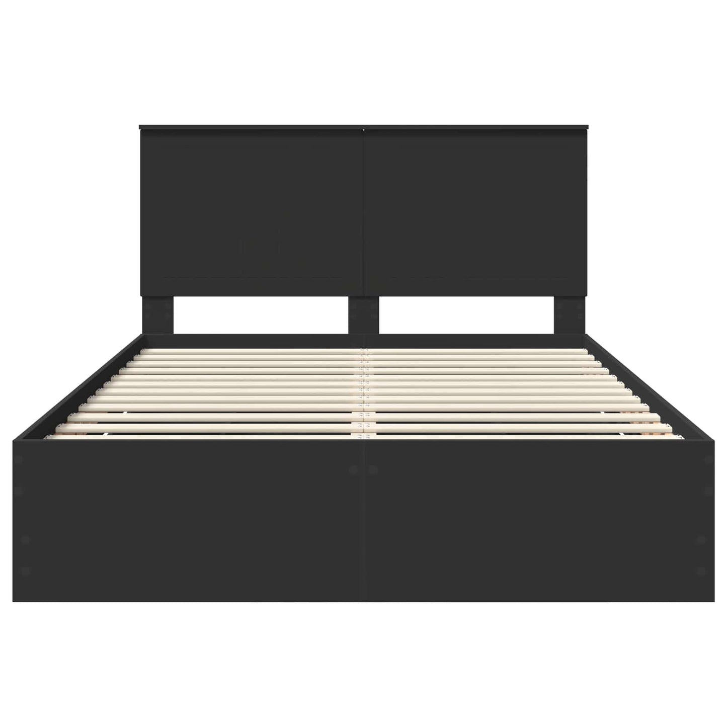 vidaXL Bed Frame with Drawer Black 140 x 200 cm Engineer Wood