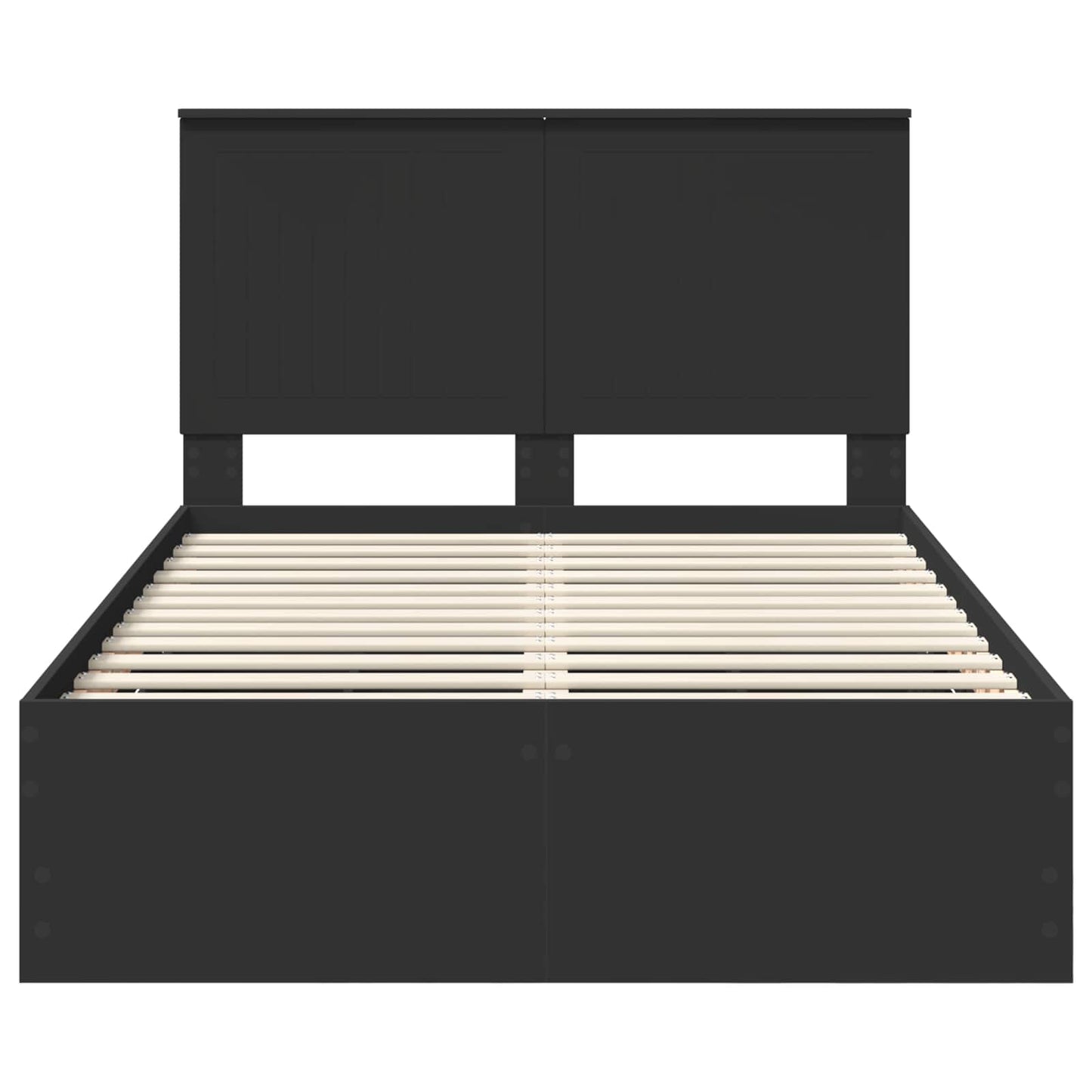 vidaXL Bed Frame with Drawer Black 120 x 190 cm Engineer Wood