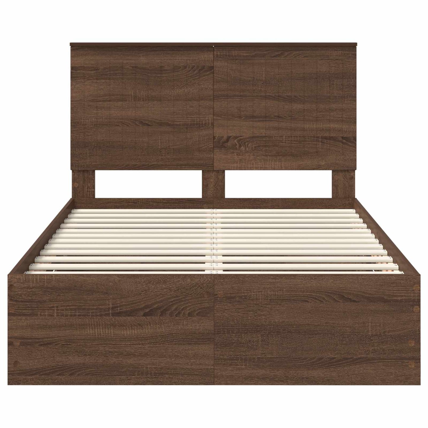 vidaXL Bed Frame with Drawer Brown Oak 120 x 190 cm Engineer Wood