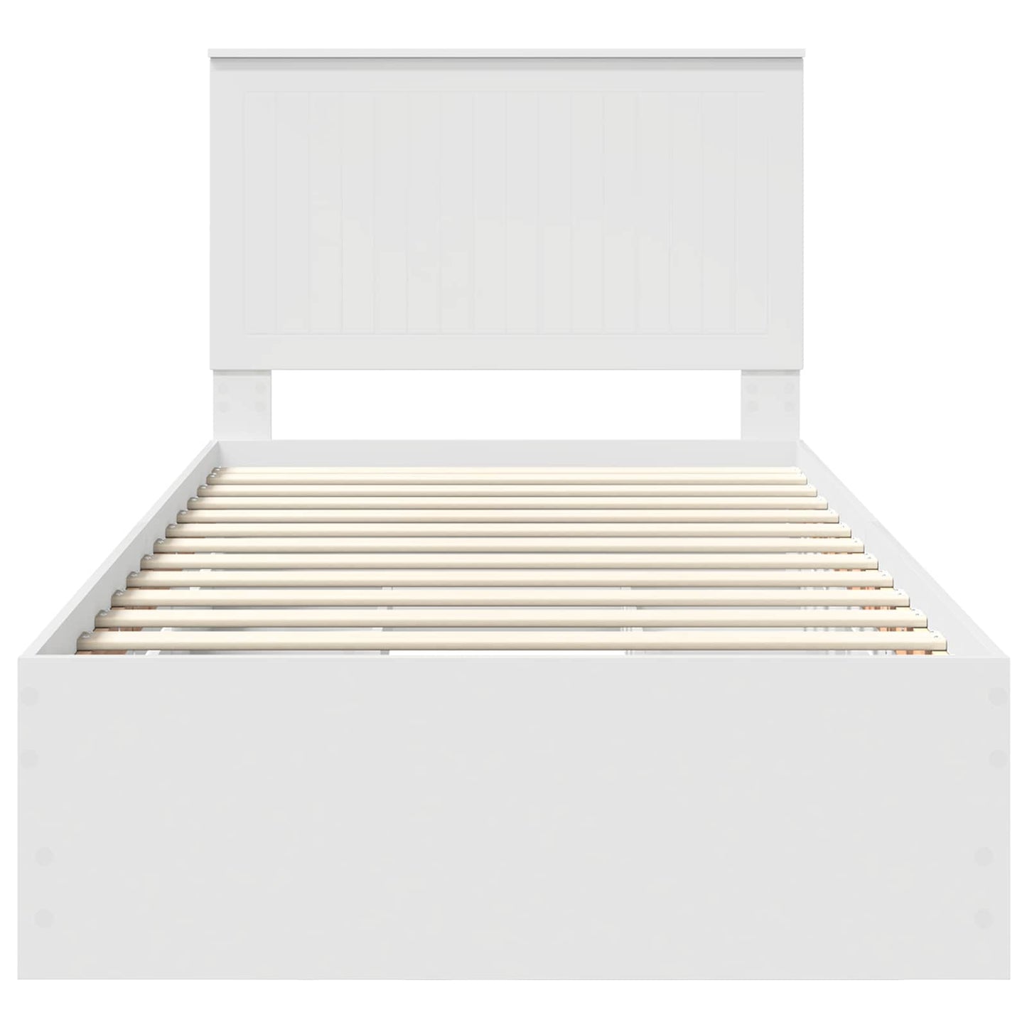 vidaXL Bed Frame with Drawer White 100 x 200 cm Engineer Wood