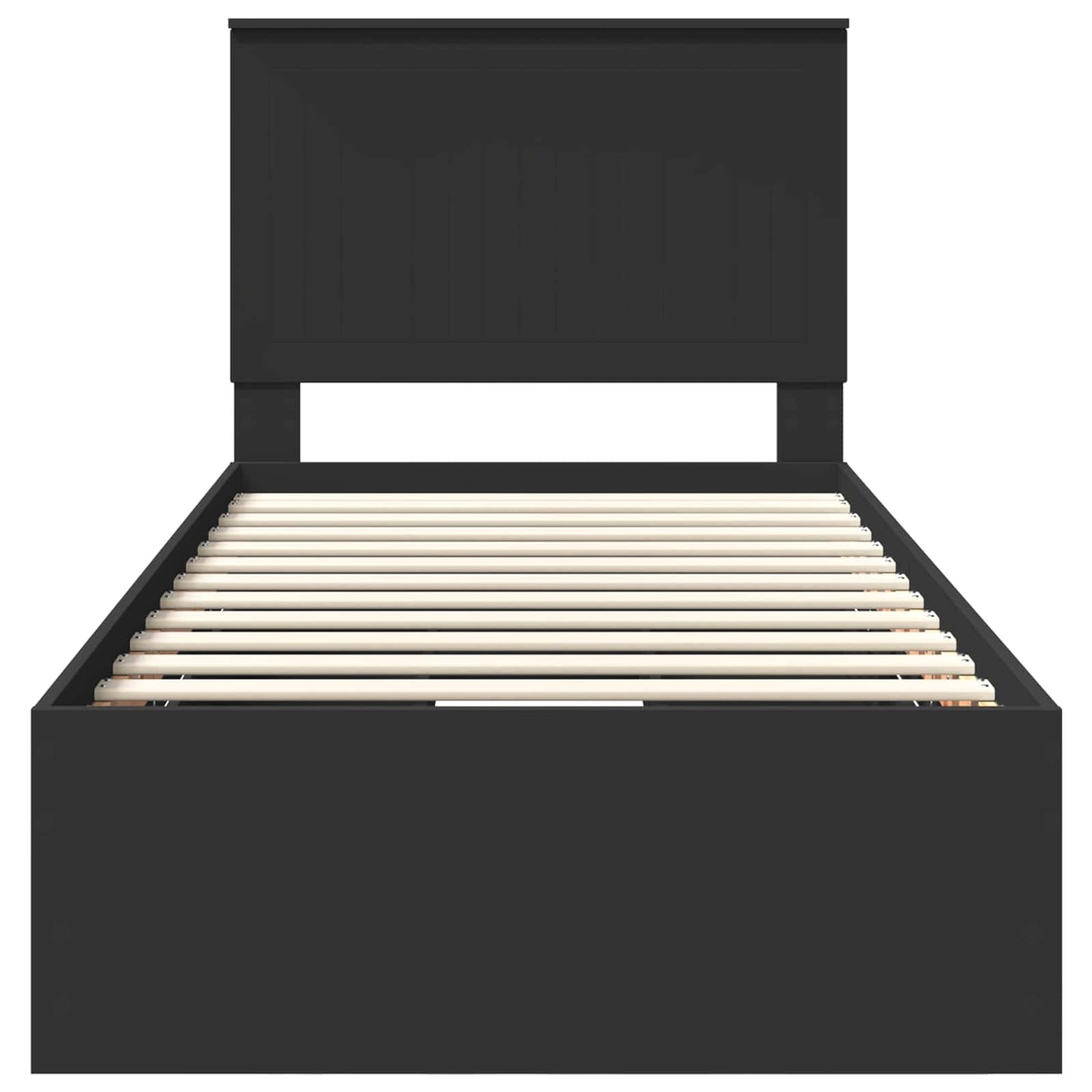 vidaXL Bed Frame with Drawer Black 90 x 200 cm Engineer Wood
