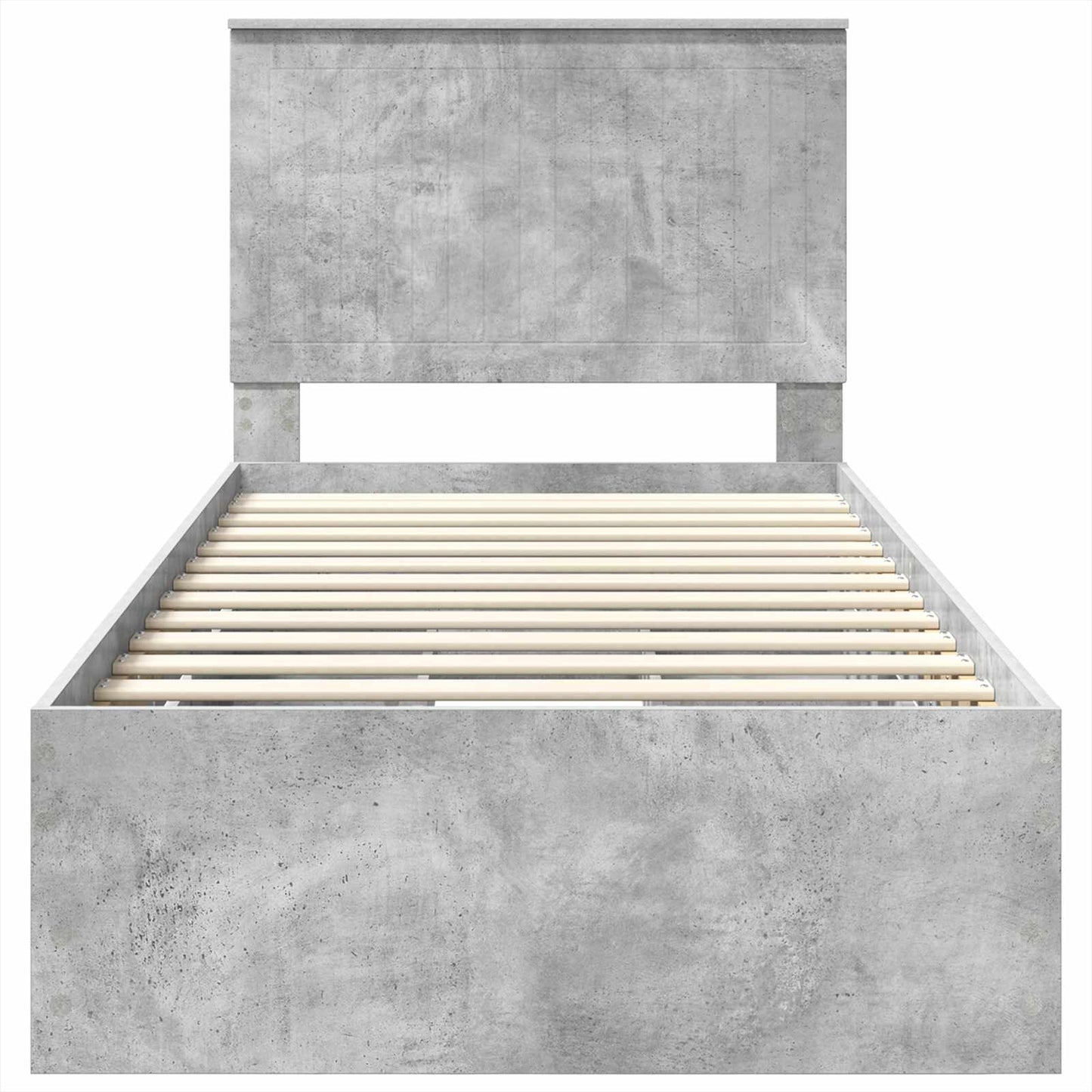 vidaXL Bed Frame with Drawer Concrete Grey 90 x 200 cm Engineer Wood
