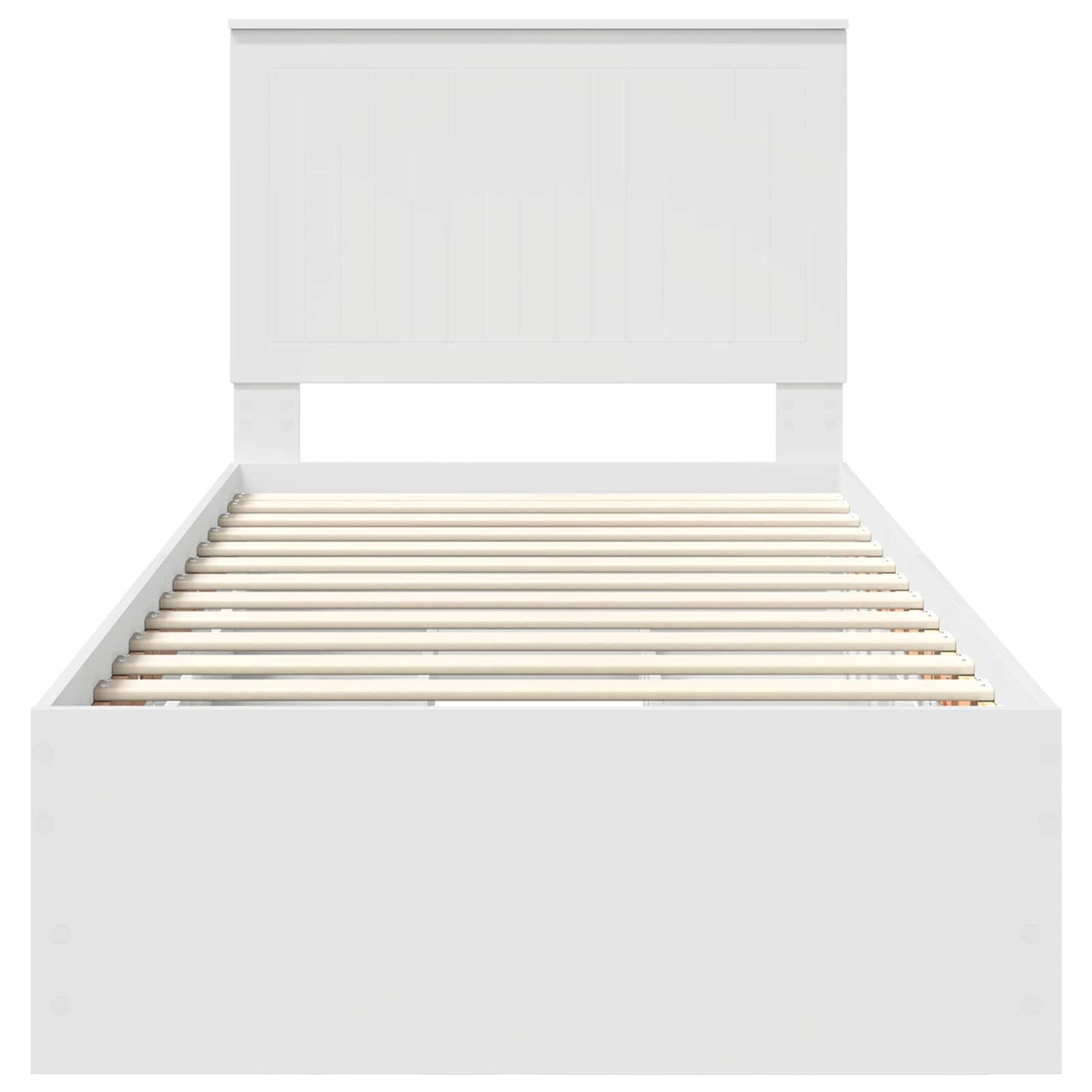 vidaXL Bed Frame with Drawer White 90 x 190 cm Engineer Wood