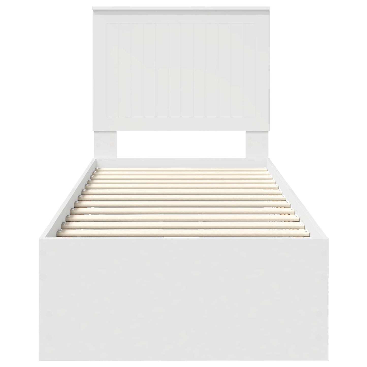 vidaXL Bed Frame with Drawer White 75 x 190 cm Engineer Wood