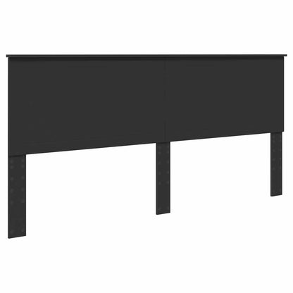 vidaXL Storage Bed with Headboard Black 200 x 200 cm Engineered Wood