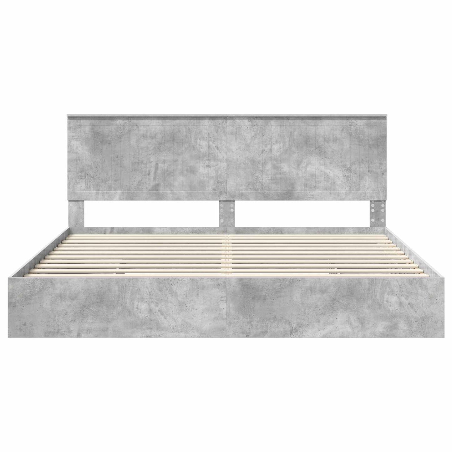 vidaXL Storage Bed Concrete Grey 200 x 200 cm Engineered Wood
